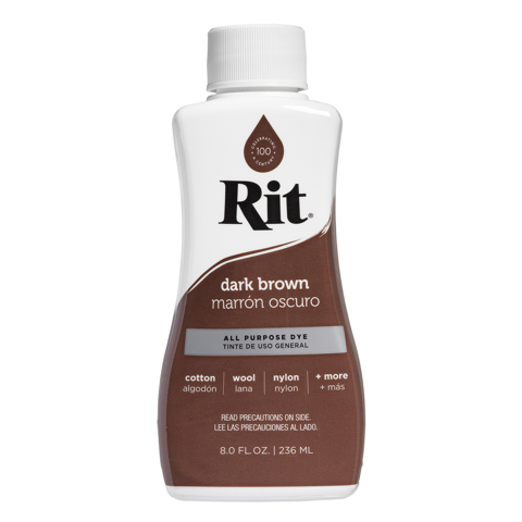 Rit Fabric Liquid Dye All Purpose 8Oz (236Ml) - dark brown