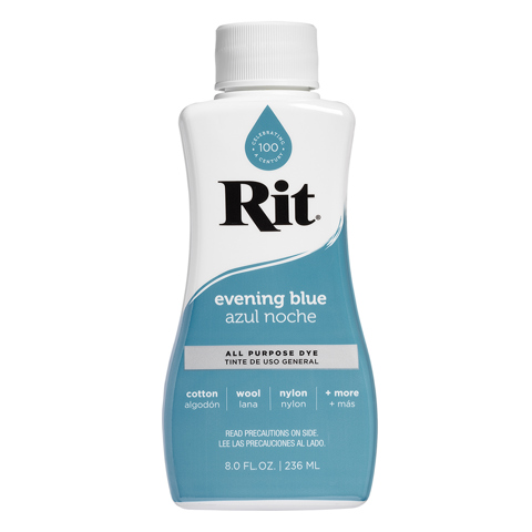 Rit Fabric Liquid Dye All Purpose 8Oz (236Ml) - evening blue