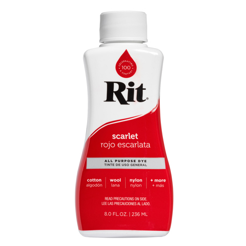 Rit Fabric Liquid Dye All Purpose 8Oz (236Ml) - scarlet