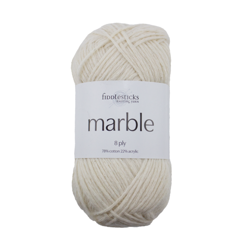 FIDDLESTICKS Marble Cotton Acrylic Yarn-Ivory