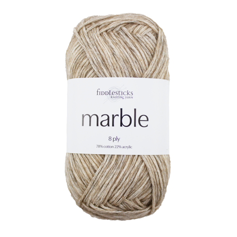 FIDDLESTICKS Marble Cotton Acrylic Yarn-Bark