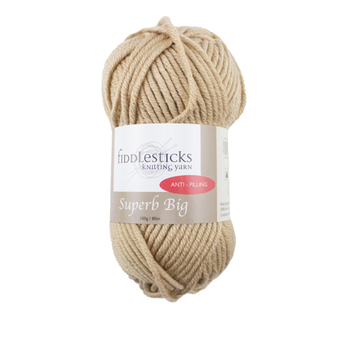 FIDDLESTICKS Superb Big 100% Acrylic Yarn-Brown