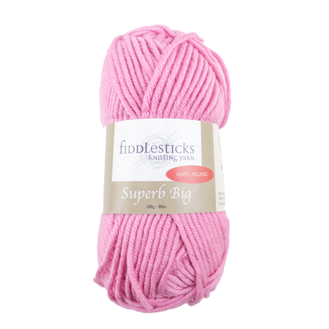 FIDDLESTICKS Superb Big 100% Acrylic Yarn-Pink